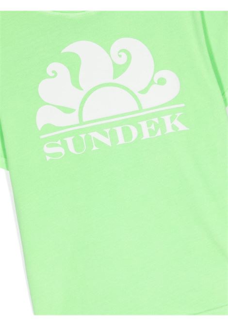 T-shirt con stampa SUNDEK | B021TEJ78TC24801 FLUO GREEN 01